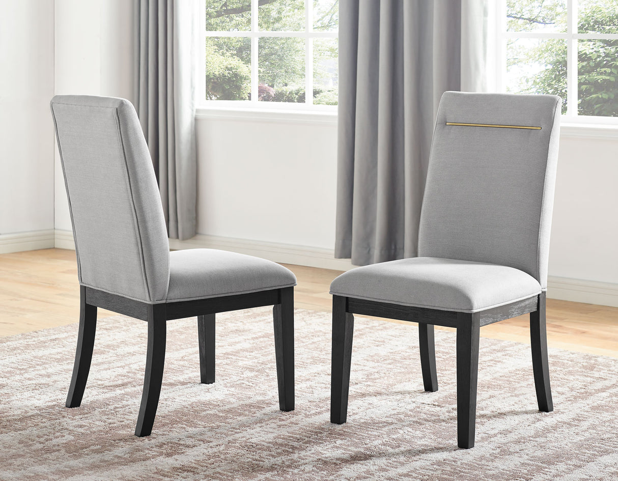 Yves 5 Piece Dining Set (Table & 4 Grey Performance Side Chairs) - SET | YS500TT | YS500TL | YS500SG(4)