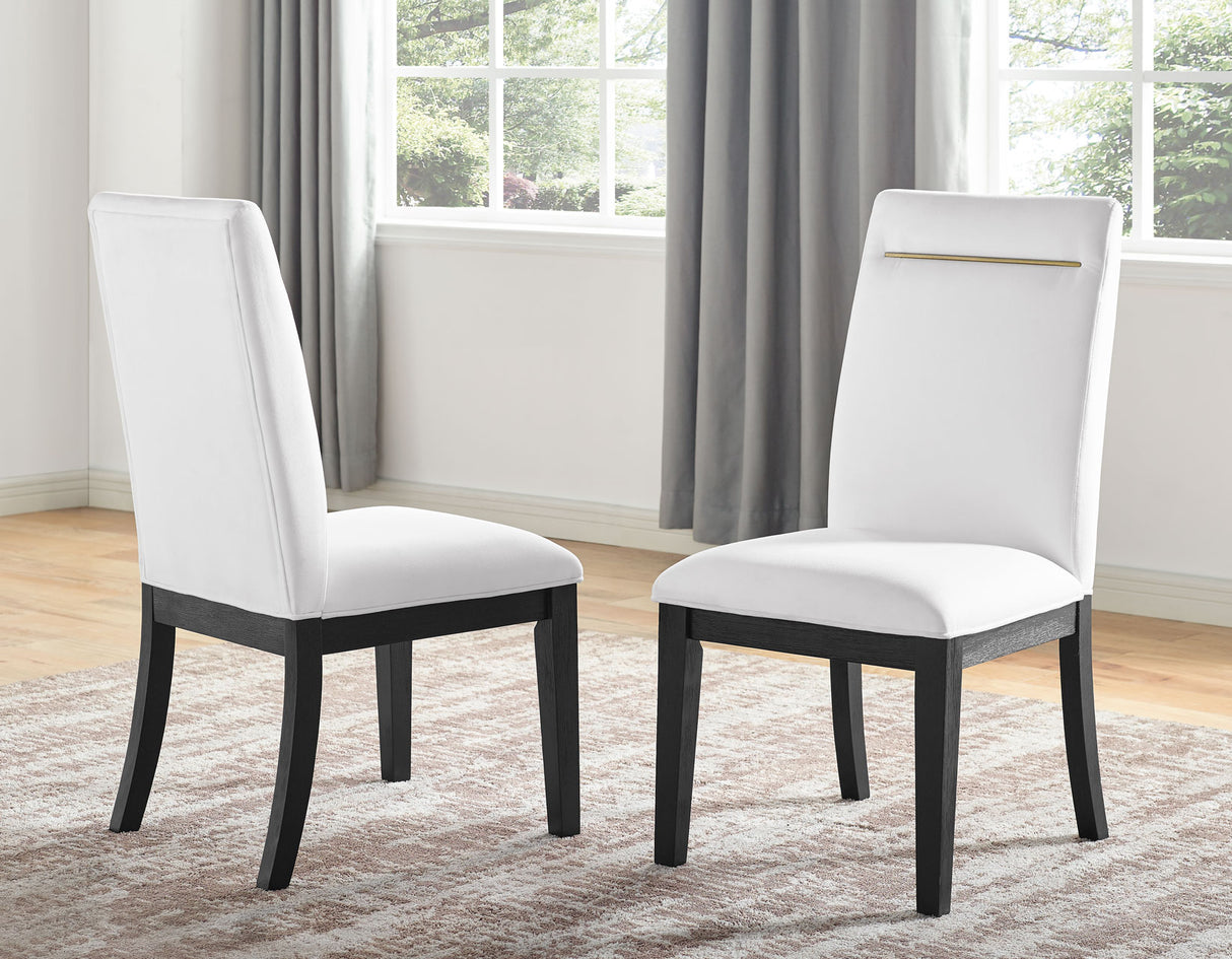 Yves 5 Piece Dining Set(Table & 4 White Performance Side Chairs) - SET | YS500TT | YS500TL | YS500SW(4)