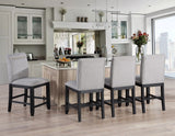 Yves 6-Piece Storage Counter Dining Set(Table, Bench & 4 Counter Chairs) from Steve Silver - Luna Furniture