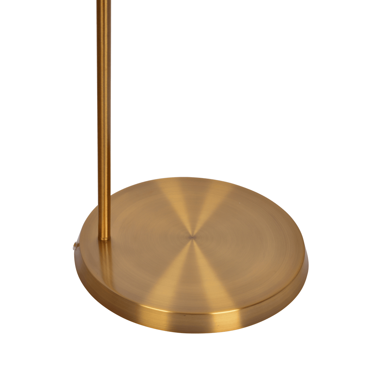 Zenith Offset Brass Base Floor Lamp with Drum-shaped Linen Shade - FLL03702201