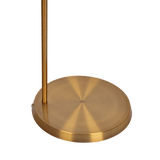 Zenith Offset Brass Base Floor Lamp with Drum-shaped Linen Shade - FLL03702201