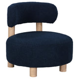 Zonie Boucle Upholstered Barrel Back Accent Chair Blue - 903168