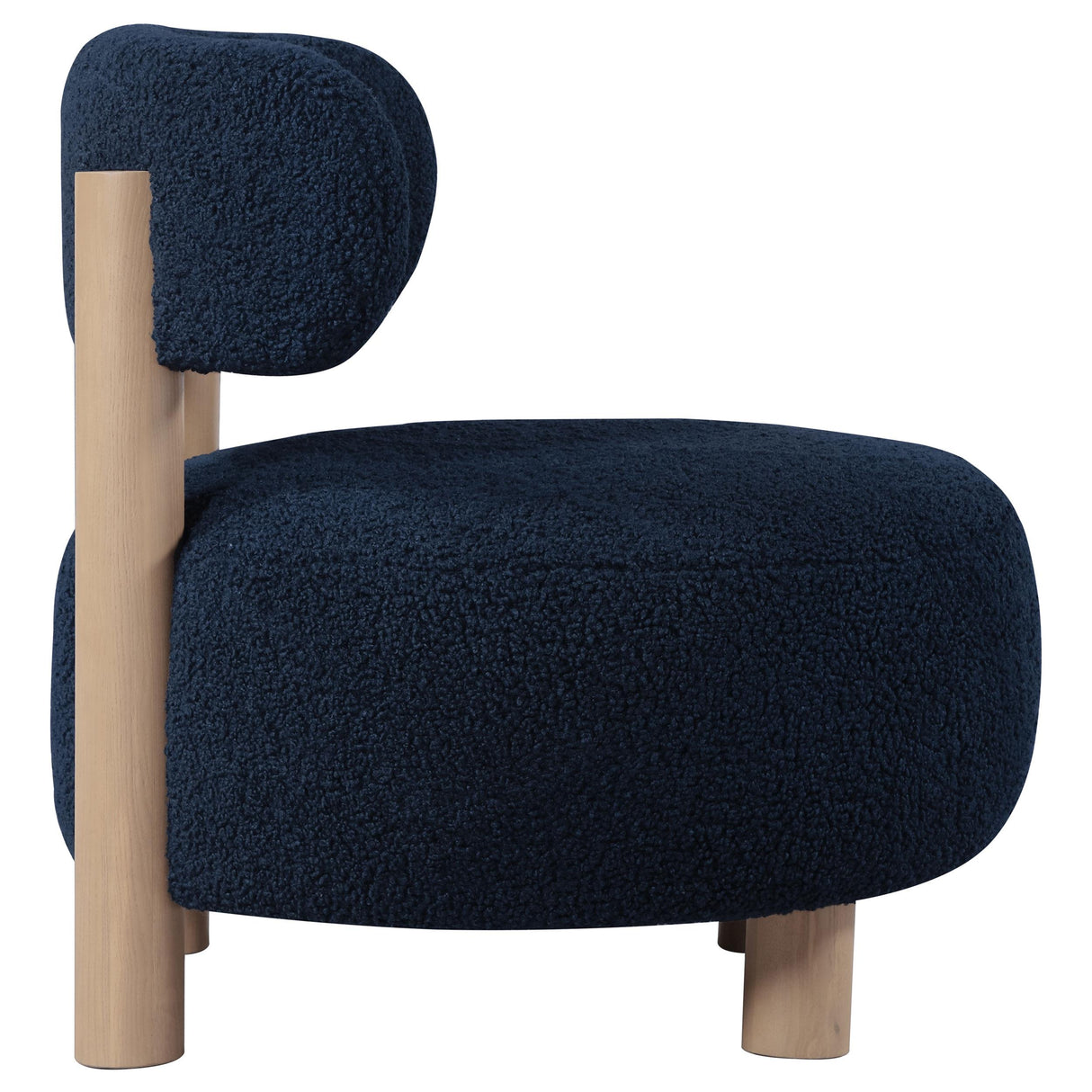 Zonie Boucle Upholstered Barrel Back Accent Chair Blue - 903168