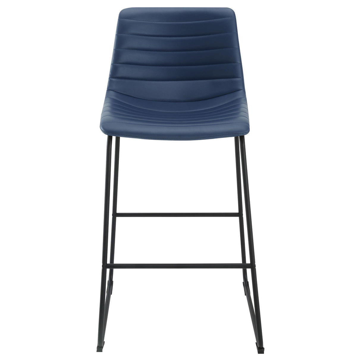 Zuni Faux Leather Upholstered Bar Stool Blue (Set of 2) from Coaster - Luna Furniture