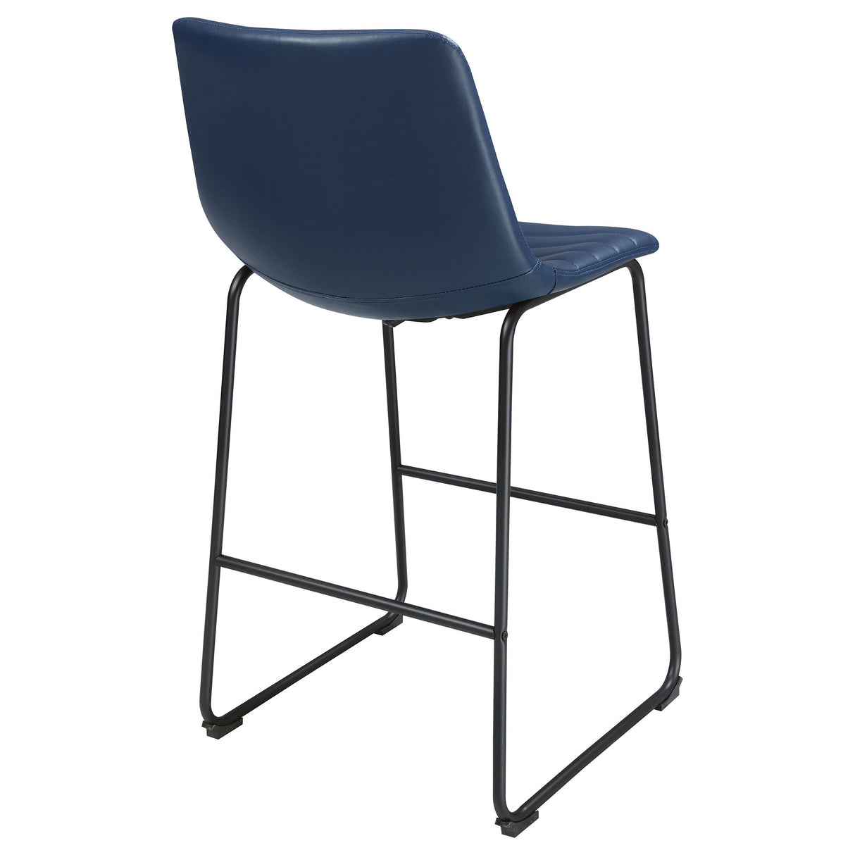 Zuni Faux Leather Upholstered Bar Stool Blue (Set of 2) from Coaster - Luna Furniture