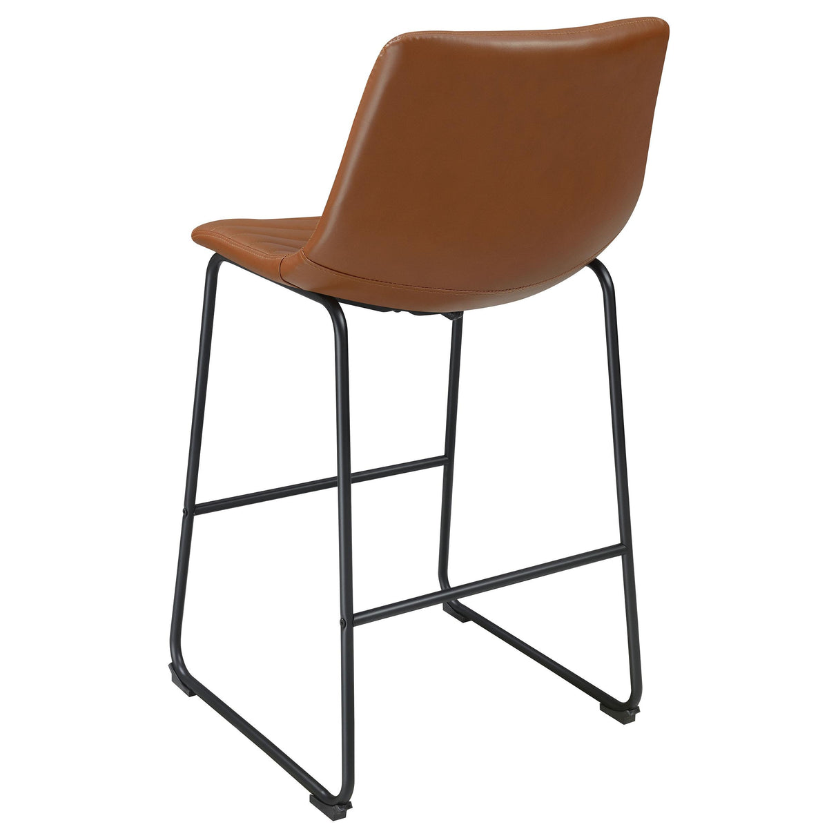 Zuni Faux Leather Upholstered Bar Stool Saddle (Set of 2) from Coaster - Luna Furniture