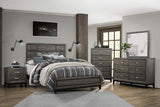 Davi Gray Full Panel Bed