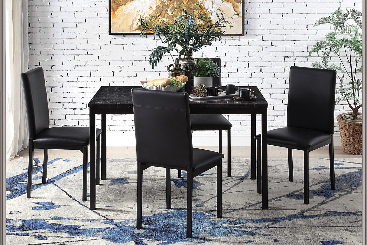 Tempe Black Marble-Top Dining Table -  Homelegance - Luna Furniture