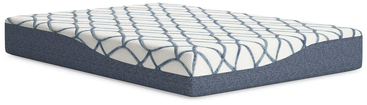 10 Inch Chime Elite 2.0 White/Blue Full Mattress - M42521 - Luna Furniture