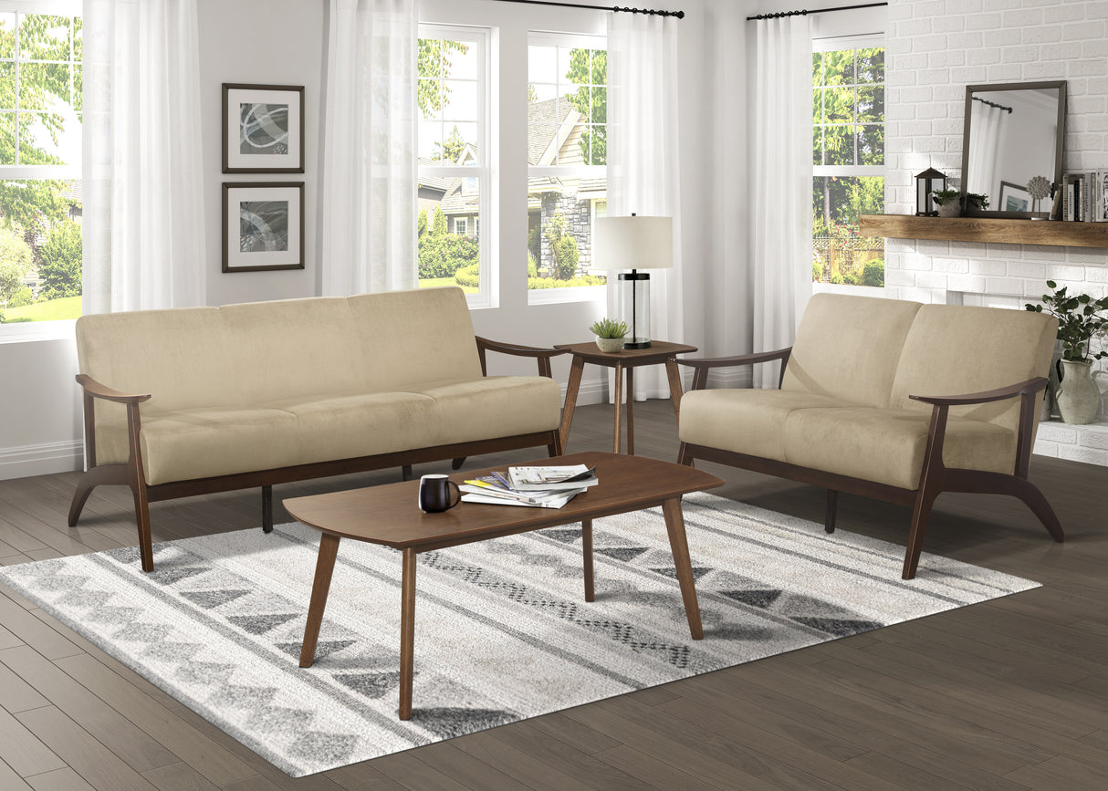 Carlson Brown Loveseat from Homelegance - Luna Furniture