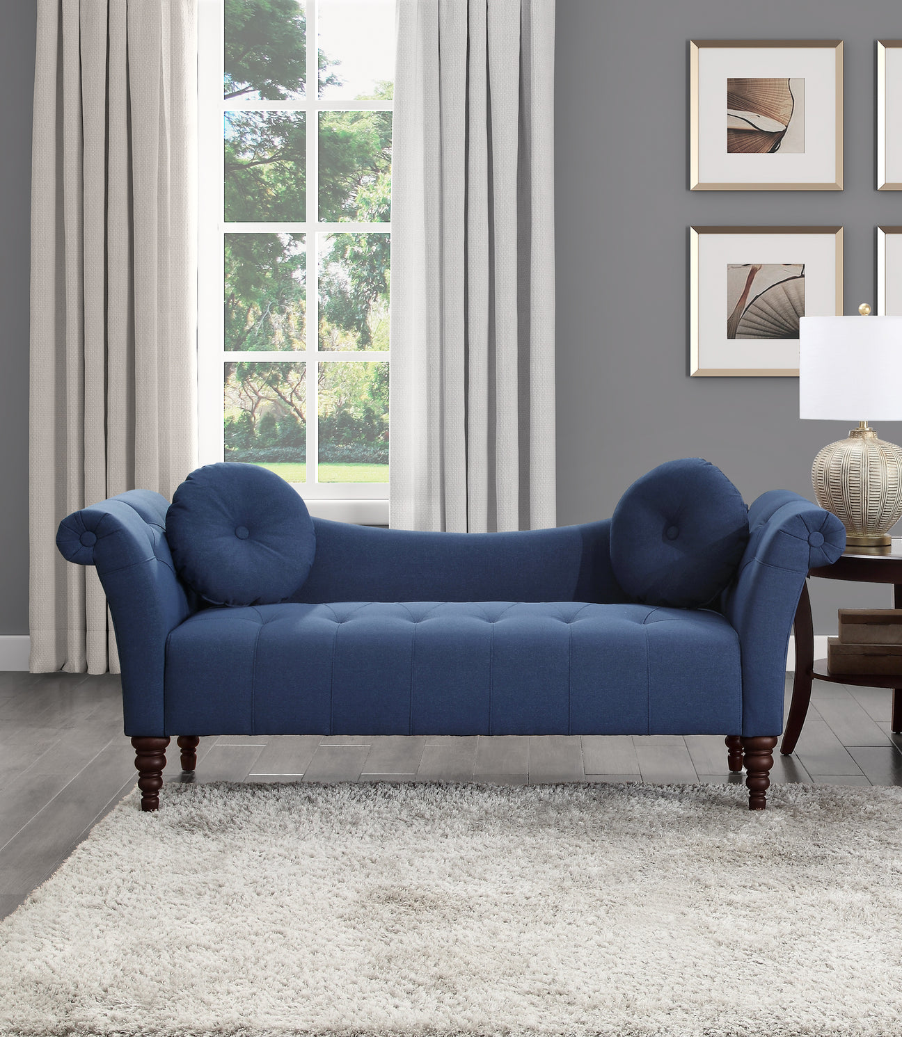 Adira Blue Settee from Homelegance - Luna Furniture