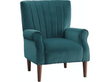 Urielle Teal Velvet Accent Chair -  Homelegance - Luna Furniture