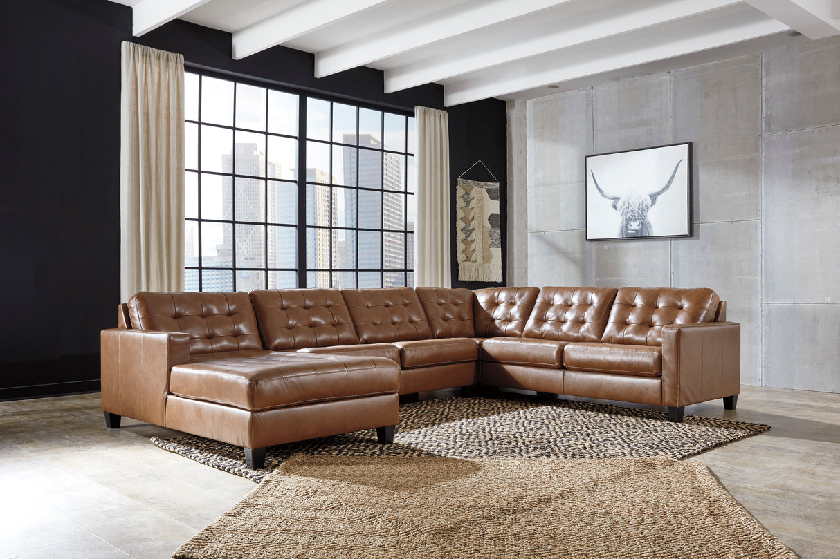 Baskove Auburn 4-Piece LAF Chaise Sectional from Ashley - Luna Furniture