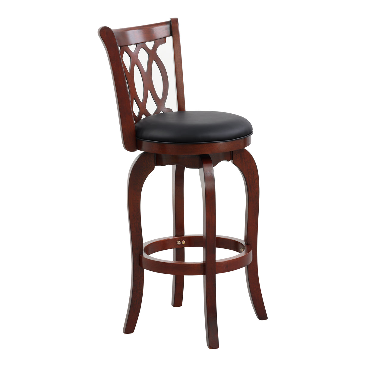 Shapel Dark Cherry Swivel Pub Height Chair from Homelegance - Luna Furniture