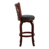 Shapel Dark Cherry Swivel Pub Height Chair from Homelegance - Luna Furniture