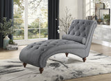 Bonne Gray Chaise from Homelegance - Luna Furniture