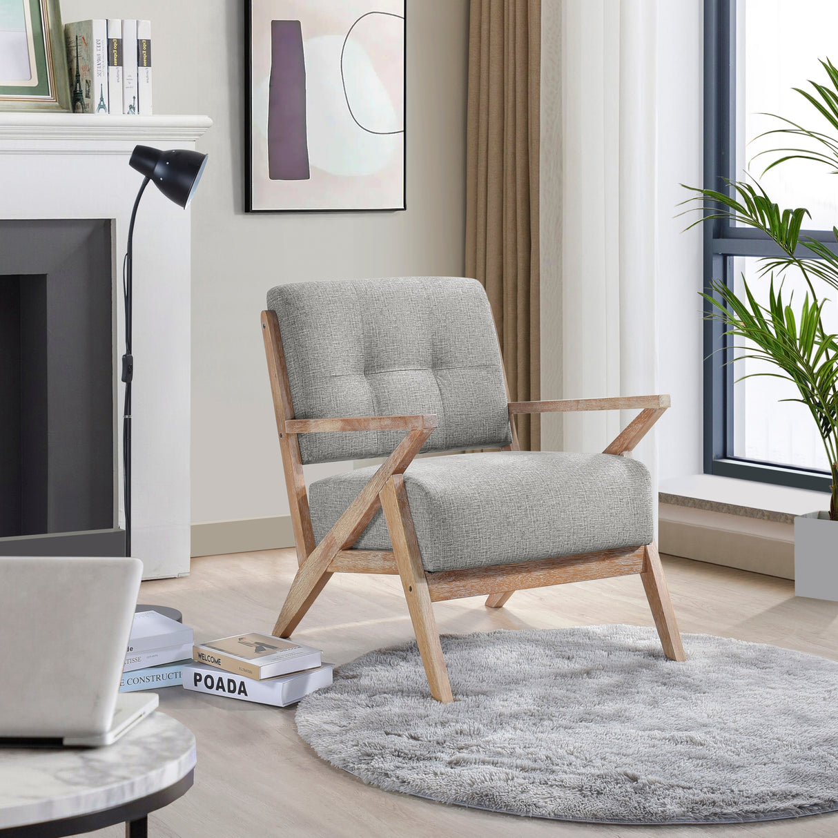 Ollen Gray Accent Chair from Homelegance - Luna Furniture