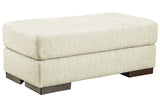 Caretti Parchment Ottoman from Ashley - Luna Furniture