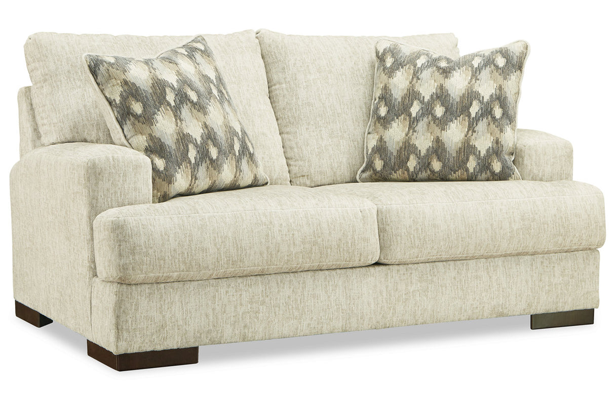 Caretti Parchment Loveseat from Ashley - Luna Furniture