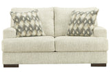 Caretti Parchment Loveseat from Ashley - Luna Furniture