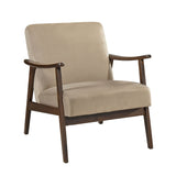 Landers Light Brown Velvet Accent Chair from Homelegance - Luna Furniture