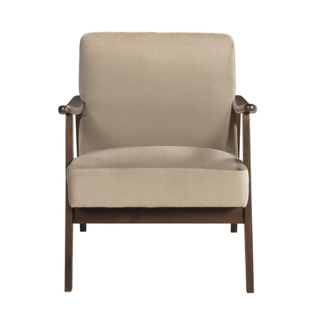 Landers Light Brown Velvet Accent Chair from Homelegance - Luna Furniture