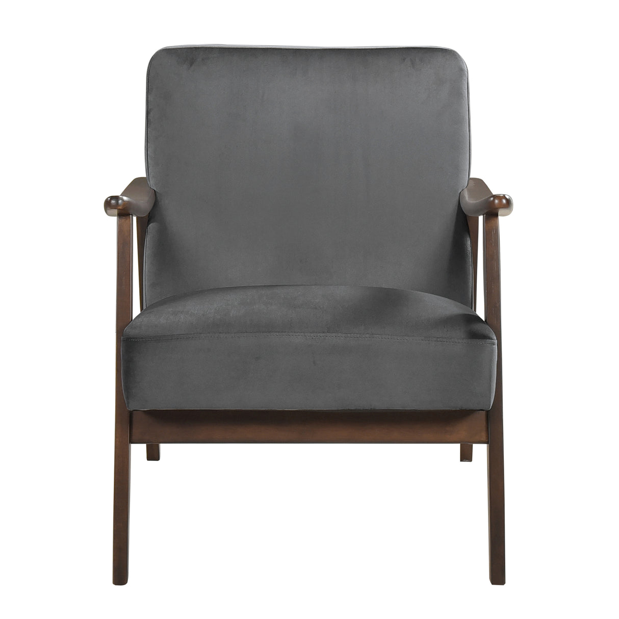 Landers Dark Gray Velvet Accent Chair from Homelegance - Luna Furniture