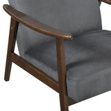 Landers Dark Gray Velvet Accent Chair from Homelegance - Luna Furniture