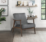 Landers Dark Gray Velvet Accent Chair from Homelegance - Luna Furniture