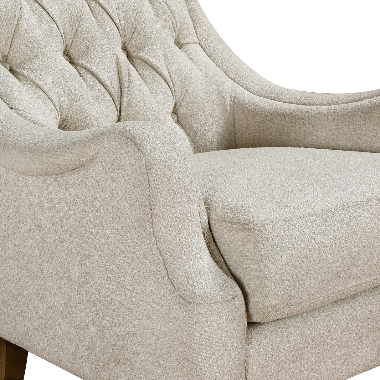 Stella Beige Boucle Accent Chair from Homelegance - Luna Furniture