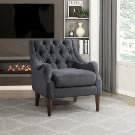 Stella Dark Gray Boucle Accent Chair from Homelegance - Luna Furniture