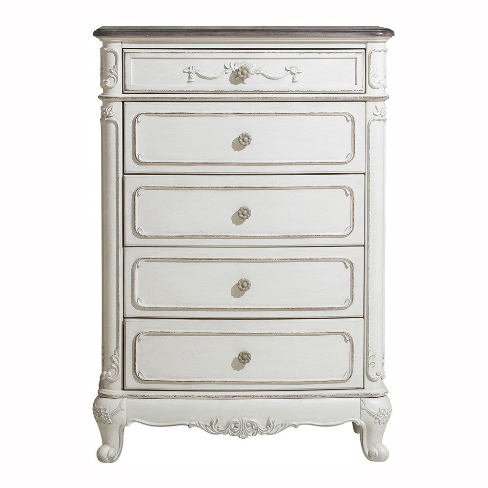 Cinderella Antique White Chest