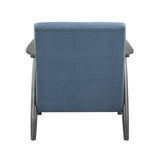 Greeley Blue Velvet Accent Chair from Homelegance - Luna Furniture