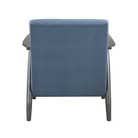 Greeley Blue Velvet Accent Chair from Homelegance - Luna Furniture