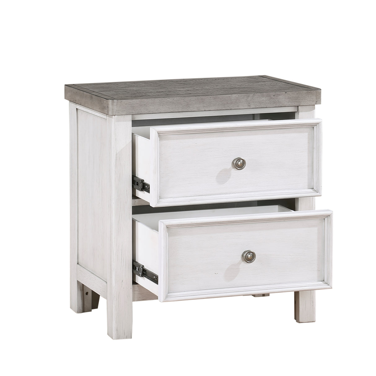 Ambrose Antique White/Gray Nightstand from Homelegance - Luna Furniture