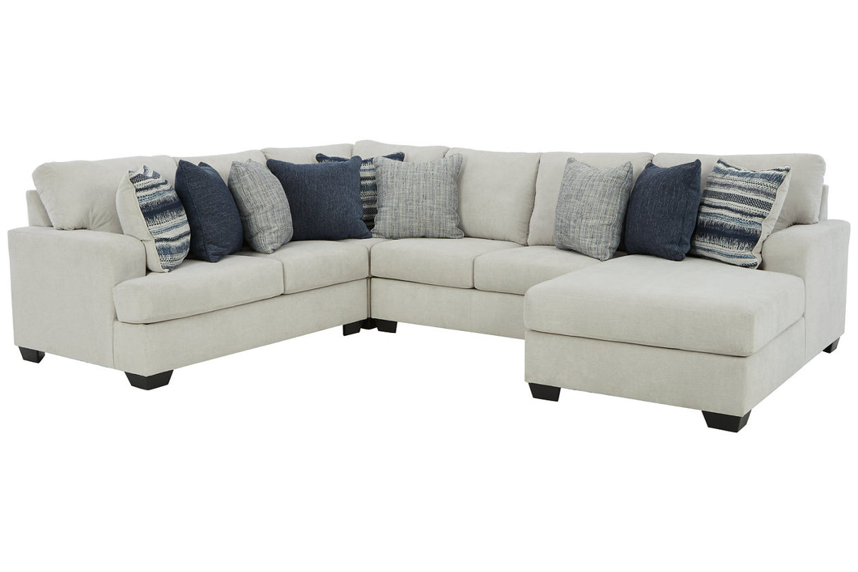 Lowder Stone 4-Piece RAF Chaise Sectional -  Ashley - Luna Furniture