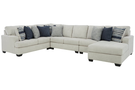 Lowder Stone 5-Piece RAF Chaise Sectional from Ashley - Luna Furniture