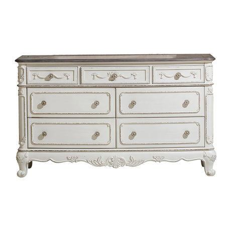 Cinderella Antique White Dresser -  Homelegance - Luna Furniture