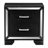 Aveline Black Nightstand - Luna Furniture