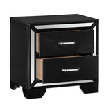 Aveline Black Nightstand - Luna Furniture