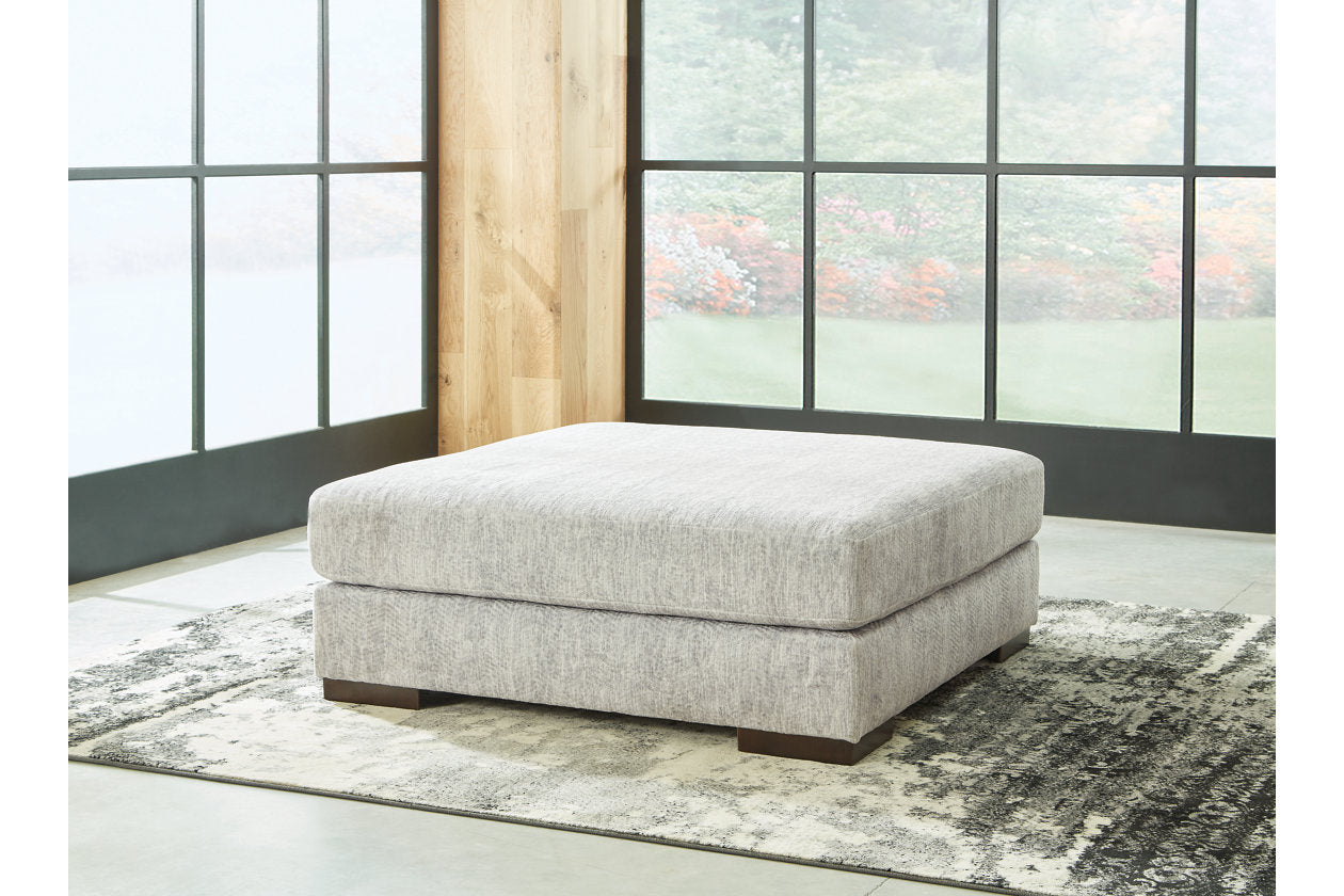 Regent Park Pewter Oversized Accent Ottoman from Ashley - Luna Furniture