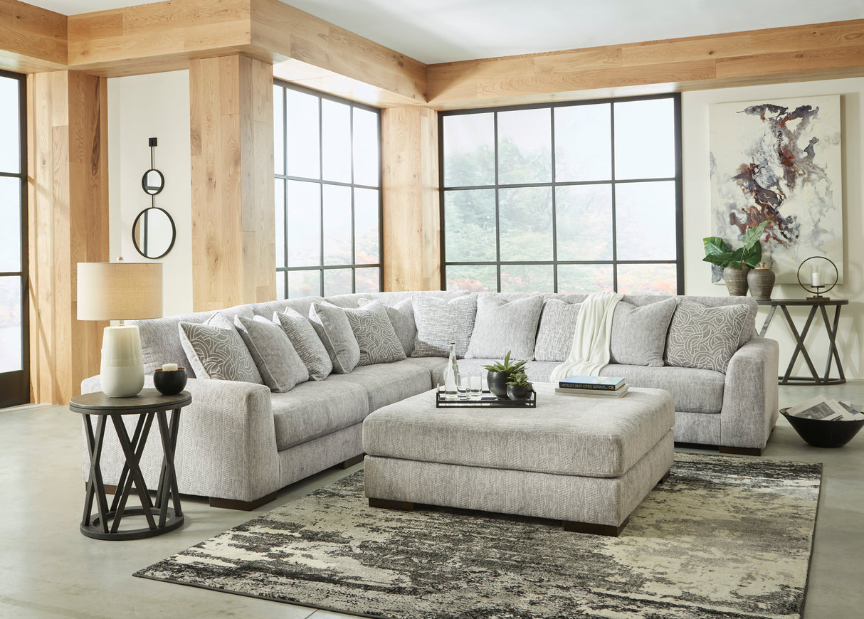 Regent Park Pewter 5-Piece Sectional -  Ashley - Luna Furniture