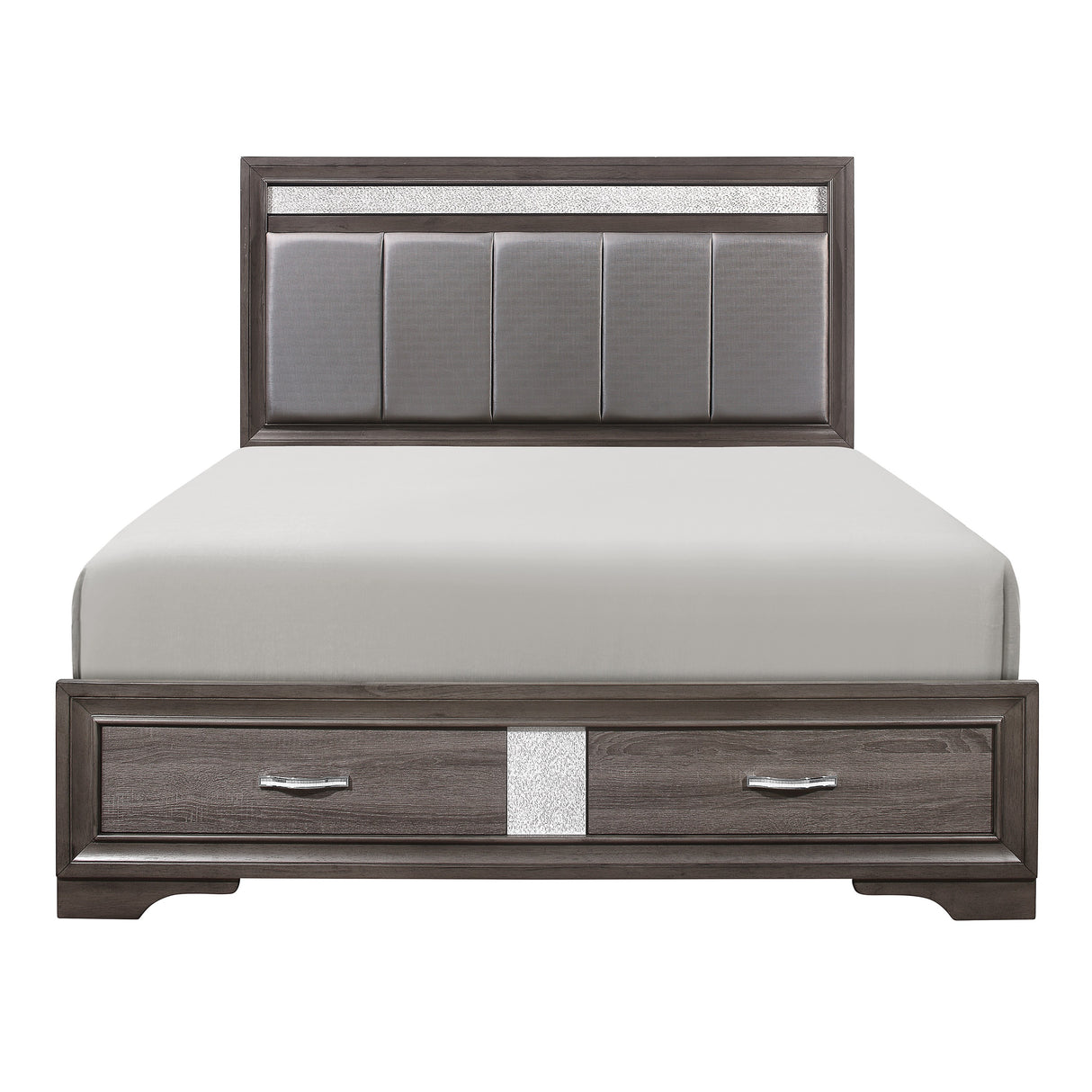 Luster Gray Storage Platform Bedroom Set - Luna Furniture