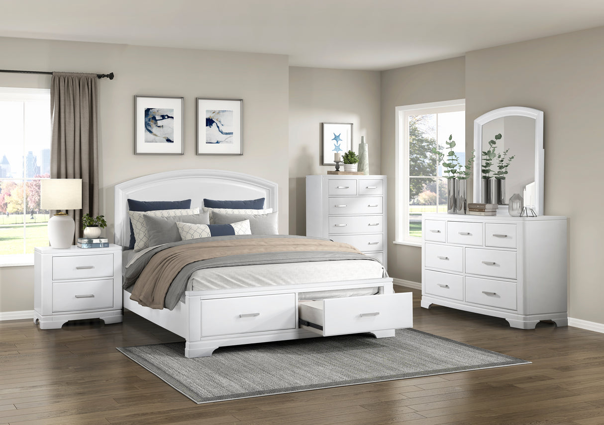 Hudson White Nightstand from Homelegance - Luna Furniture