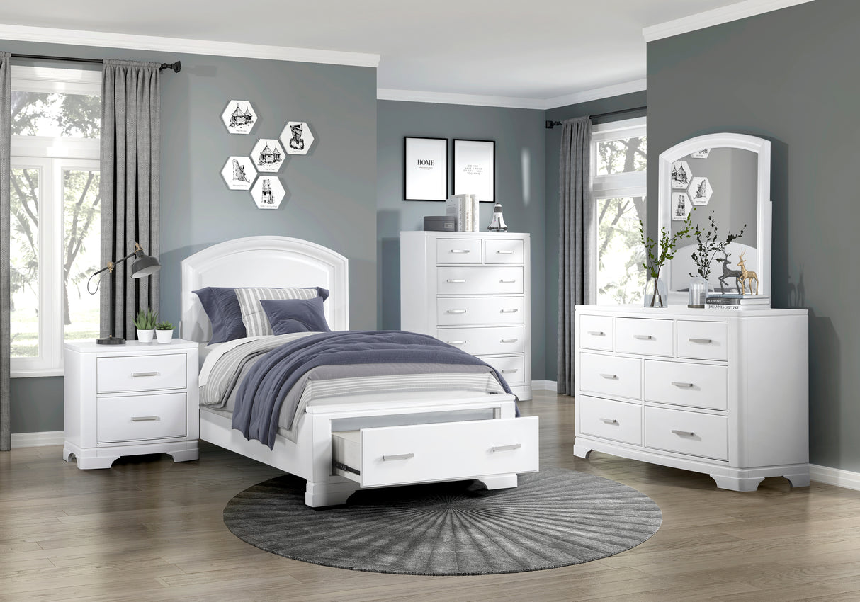 Hudson White Nightstand from Homelegance - Luna Furniture