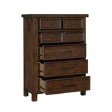 Logandale Brown Seven Drawer Chest - Luna Furniture