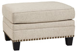 Claredon Linen Ottoman from Ashley - Luna Furniture