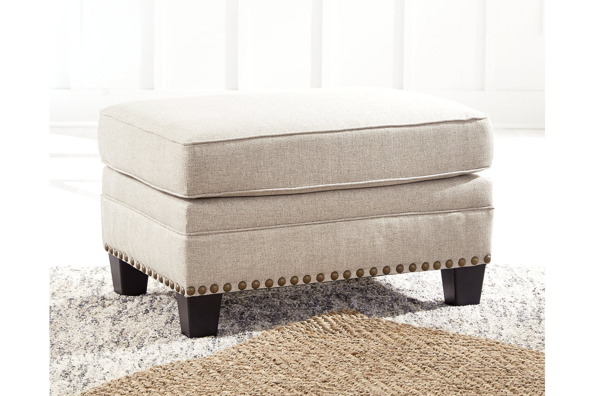 Claredon Linen Ottoman from Ashley - Luna Furniture