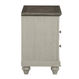 Mossbrook Dark Brown/Light Gray Nightstand from Homelegance - Luna Furniture