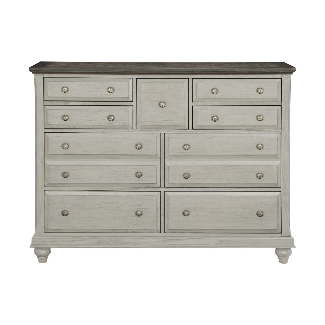 Mossbrook Dark Brown/Light Gray Dresser from Homelegance - Luna Furniture